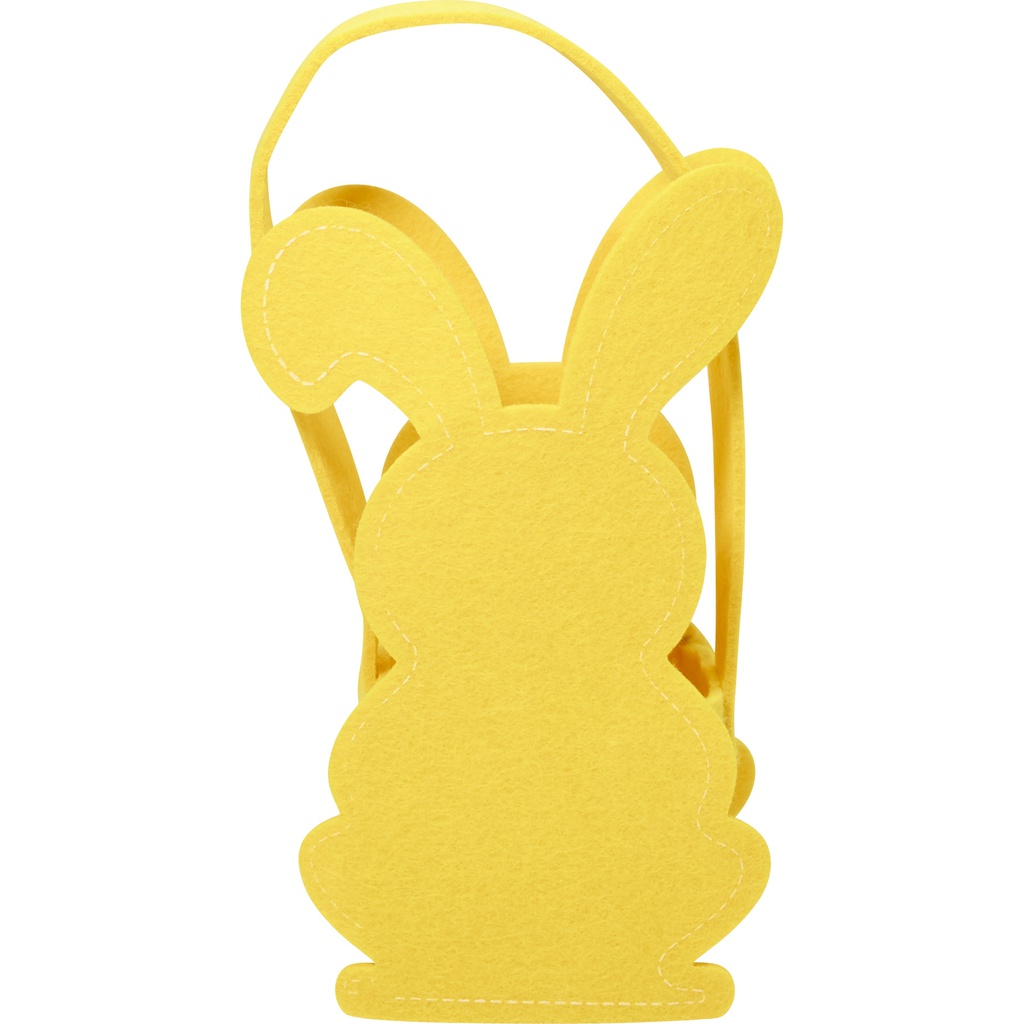 Qui c'est felt rabbit basket yellow
