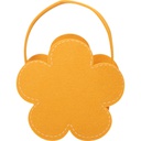 Bright blooms felt flower basket orange