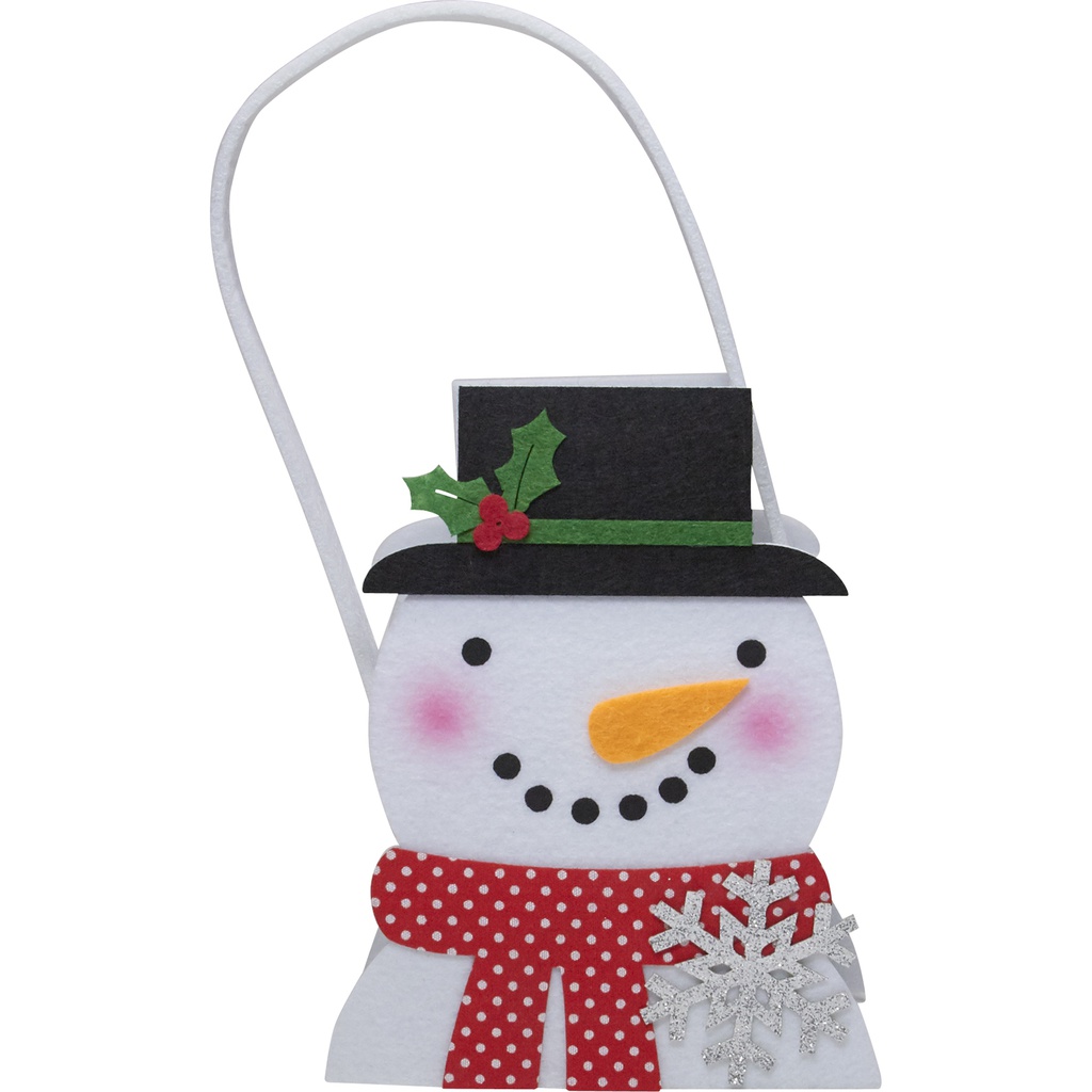 ALL MY FRIENDS Snowman felt basket