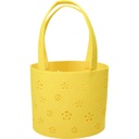 [7504*58*01*10] Bright blooms felt basket yellow