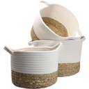 [7504*69*01*71] TRAVEL MEMORIES Woven Baskets set of 3