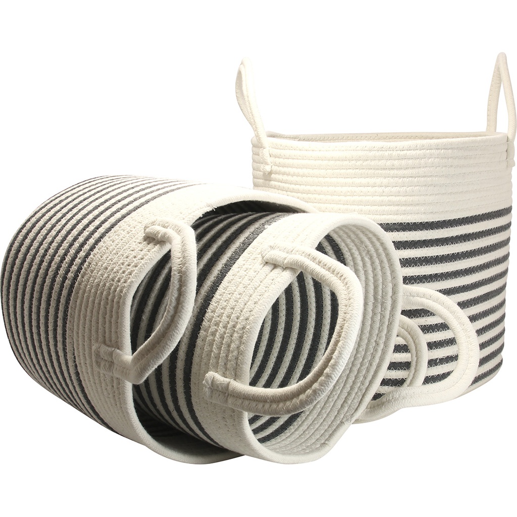 TO THE BEACH Woven Baskets set of 3