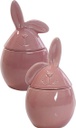 BLOOMY RABBIT ceramic rabbit box set of 2