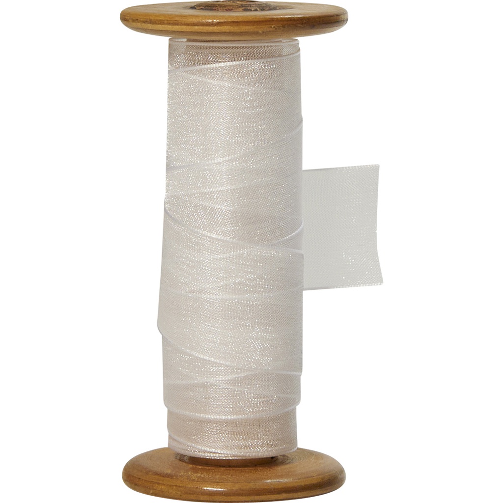 ORGANZA 25mm weiß 01