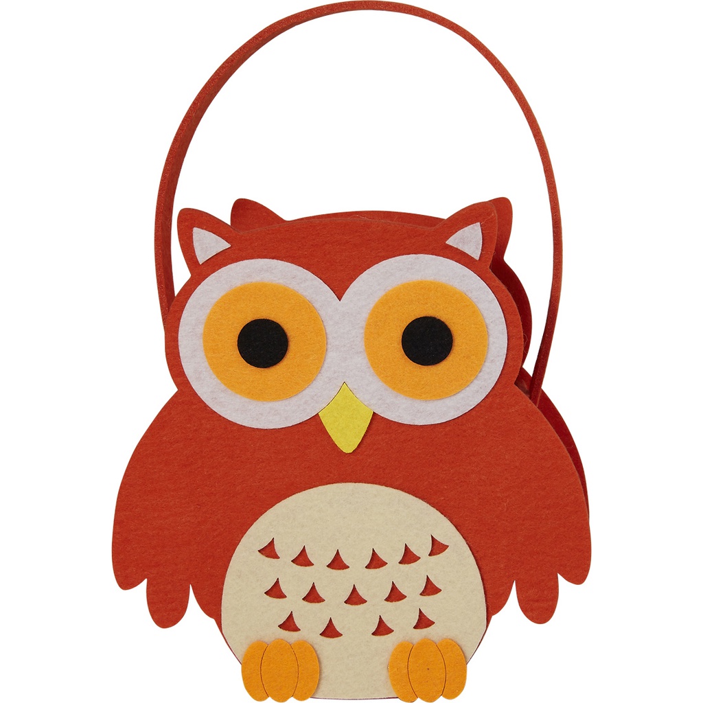 WARM SHADOW owl orange big basket