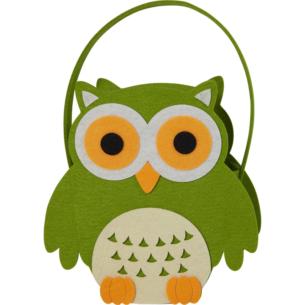WARM SHADOW owl green big basket