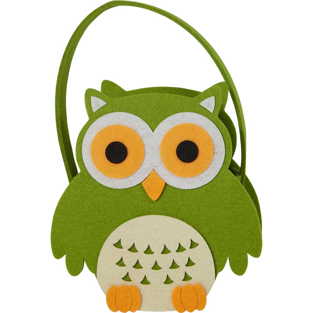 WARM SHADOW owl green small basket