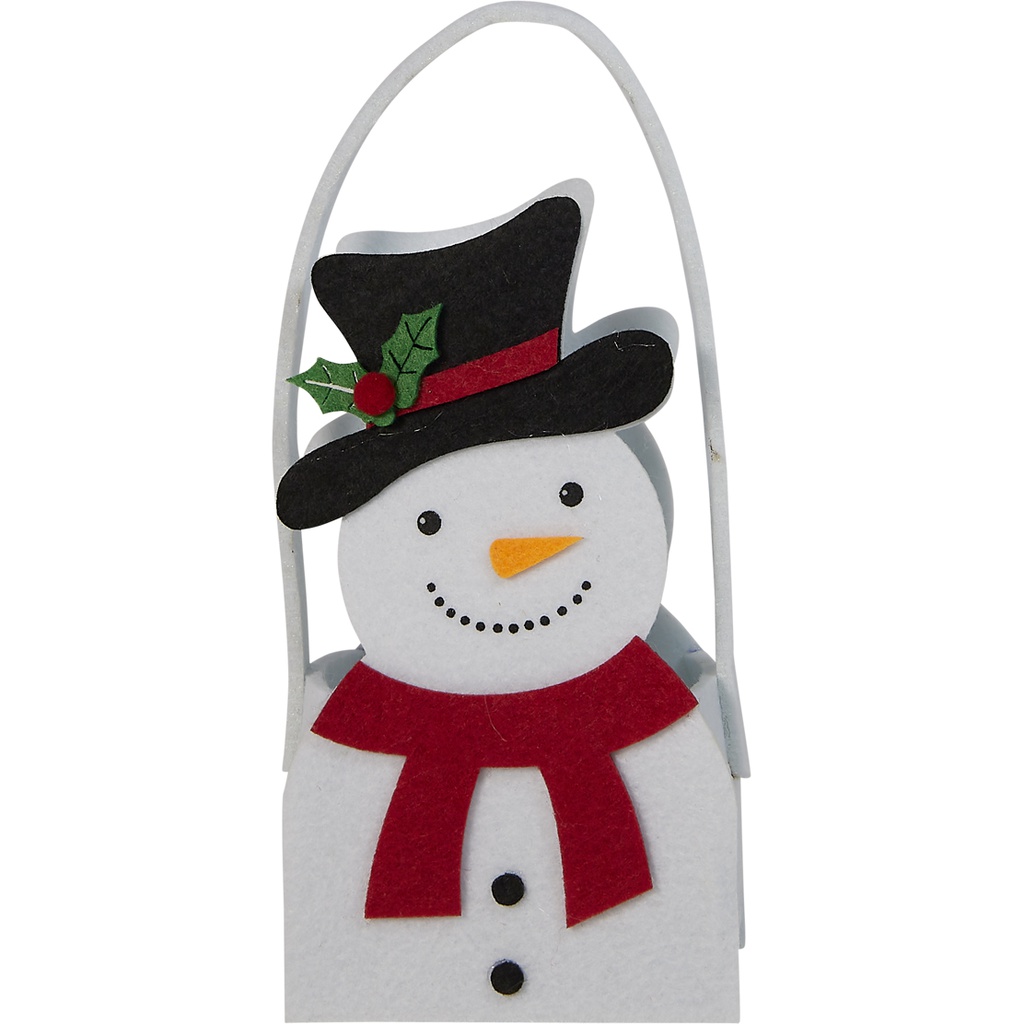 WINTER WONDERLAND snowman small basket