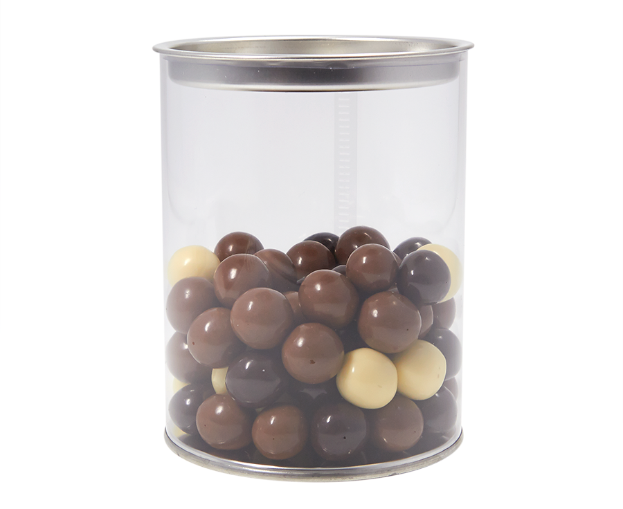 TRANSPARENT tube couvercle métallique 99 -TUB139905