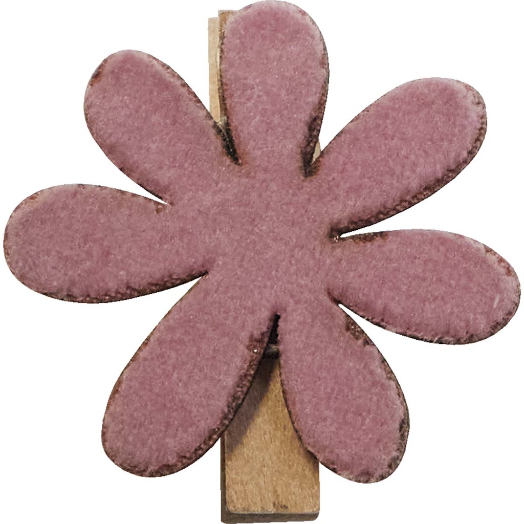 WELCOME SPRING flower clips purple