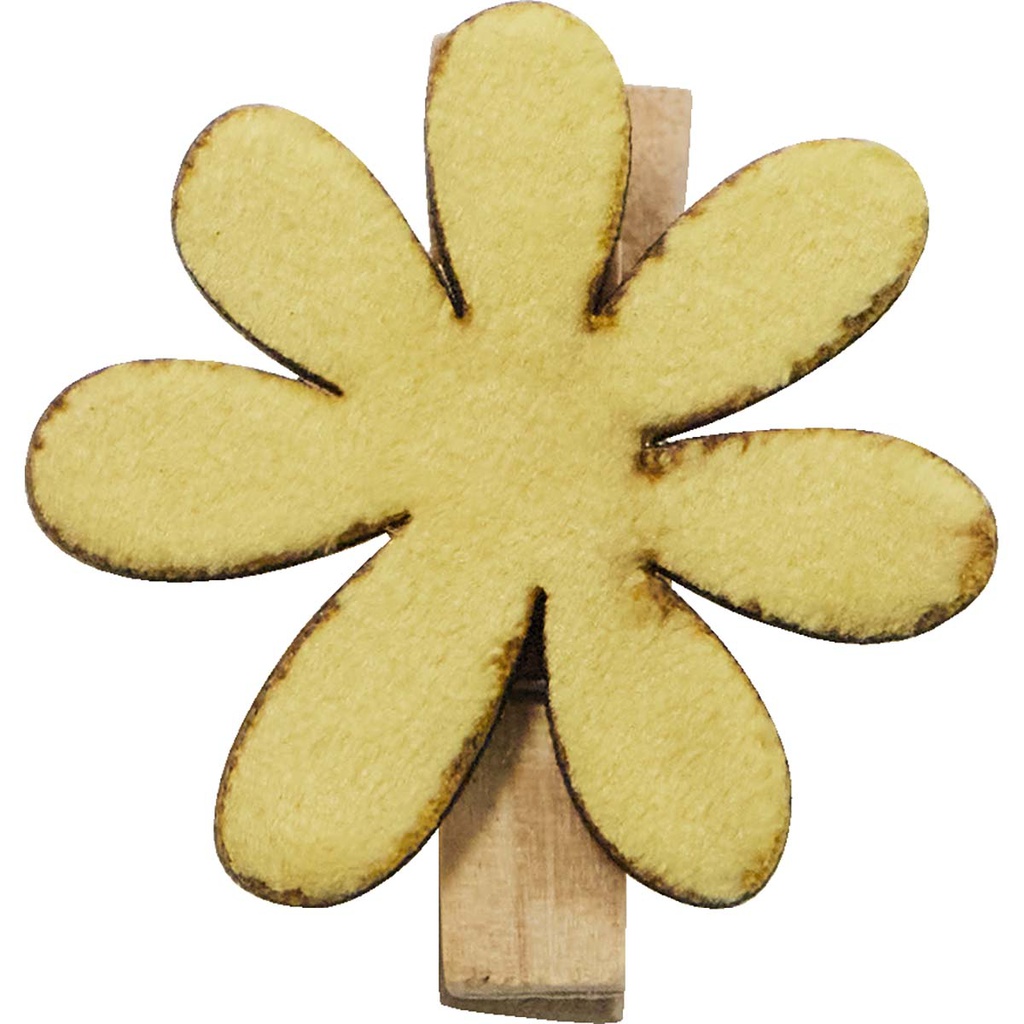 WELCOME SPRING flower clips yellow