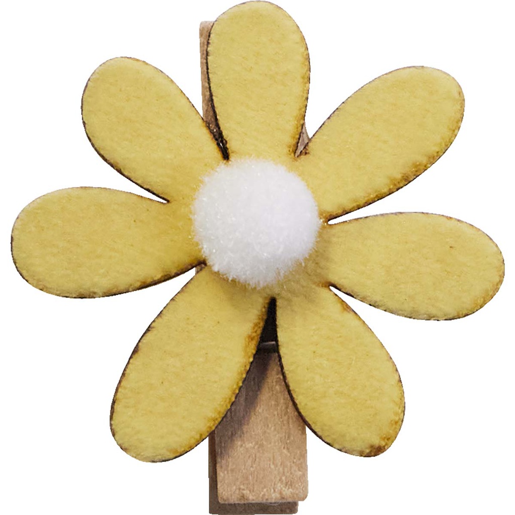 LOOPING flower clips yellow