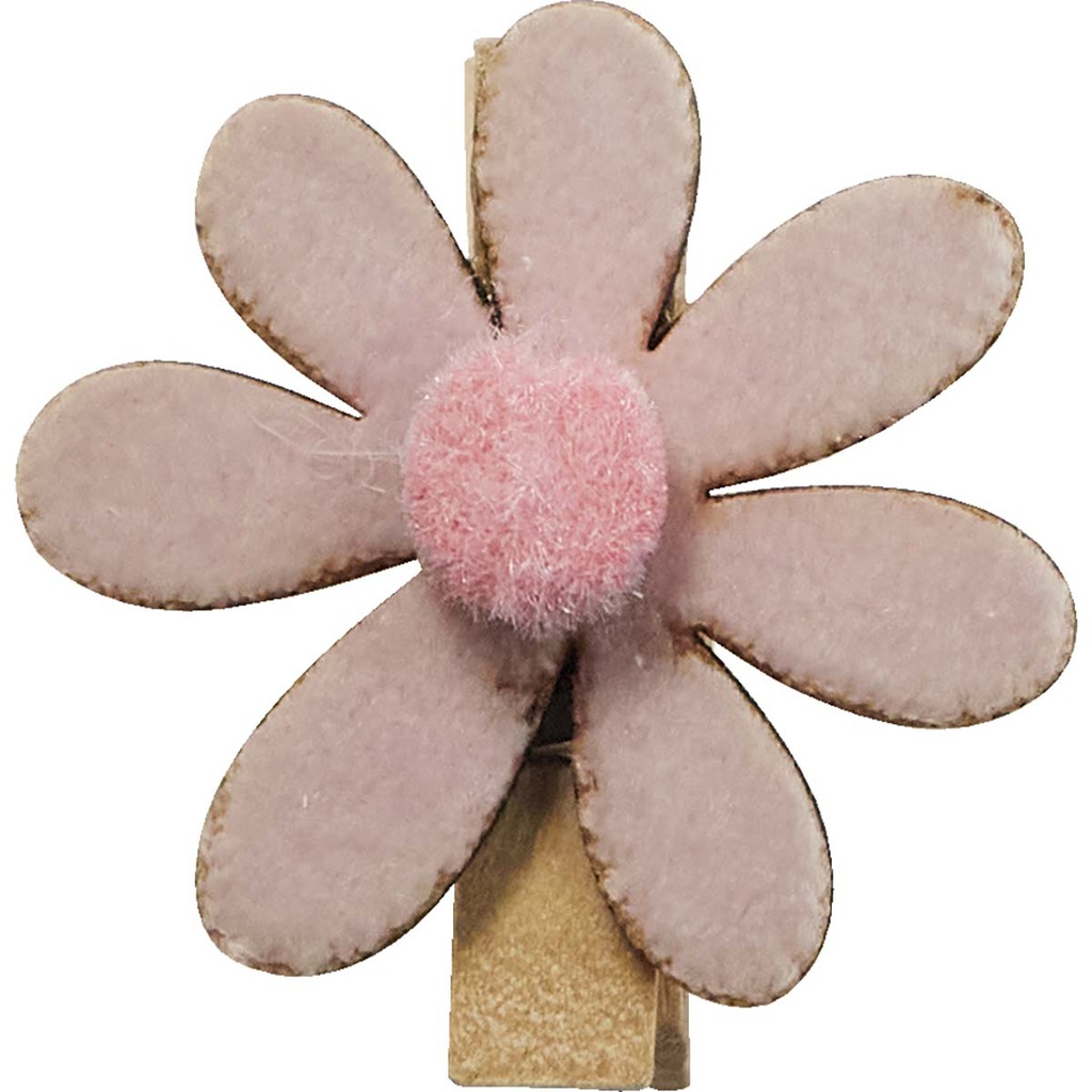 LOOPING flower clips pink