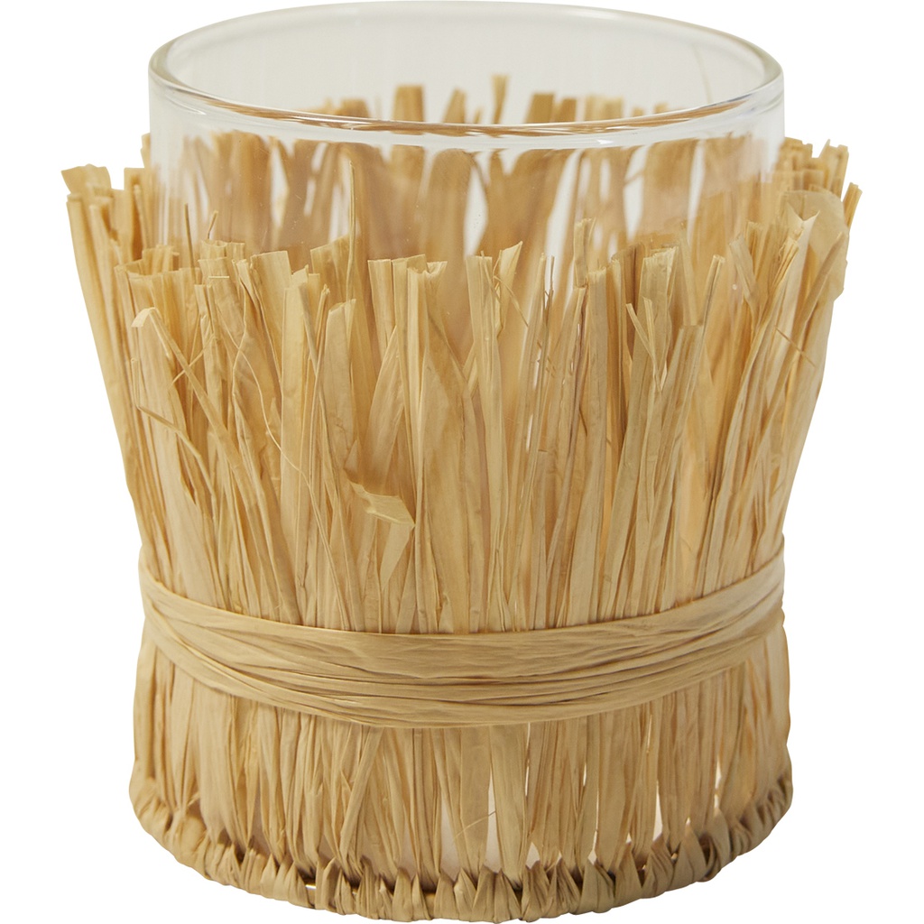 DUSKY BERRY big glass candle holder