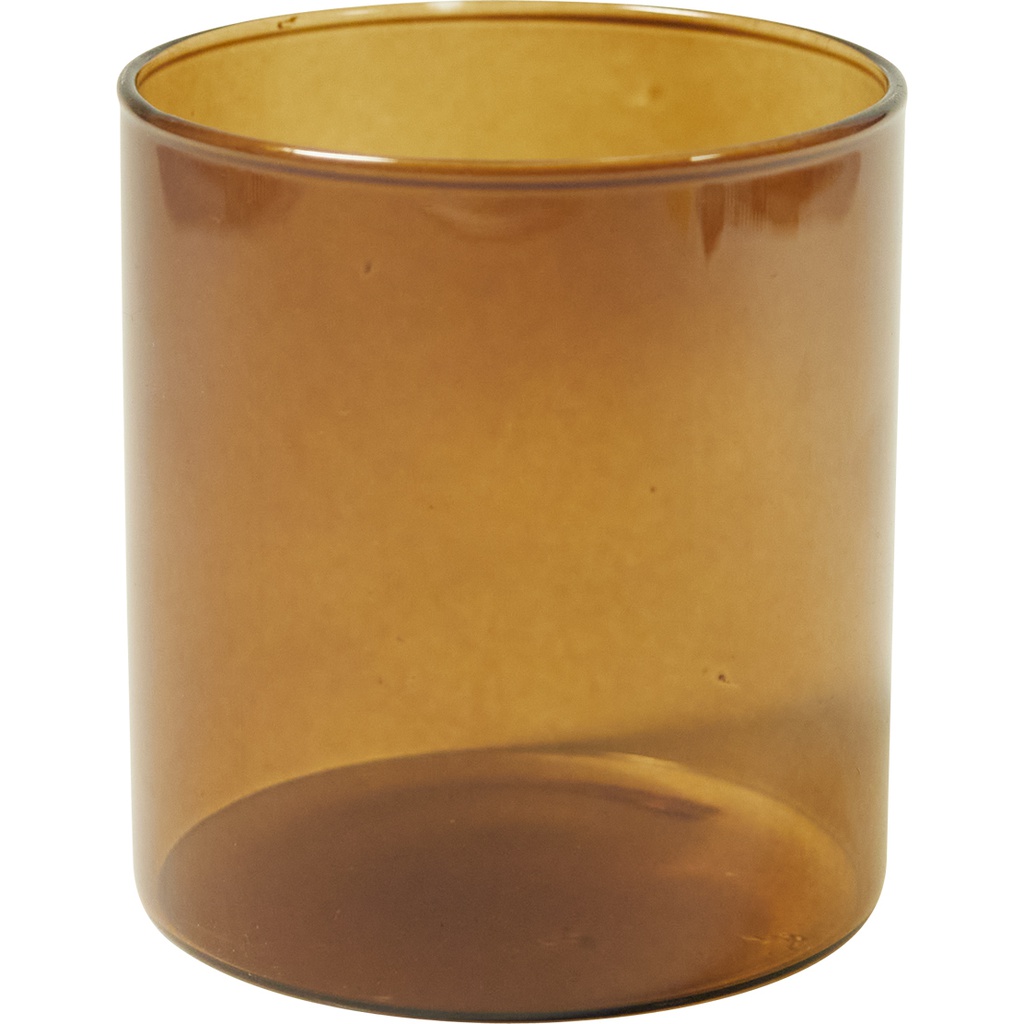 ROMANCE GOURMANDE rust orange glass candle holder