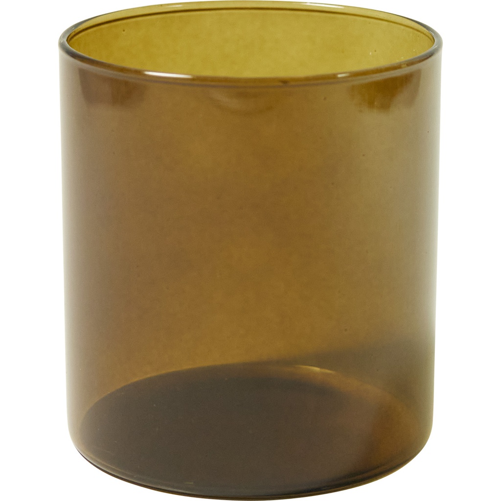 MATIN D'HIVER brown glass candle holder 
