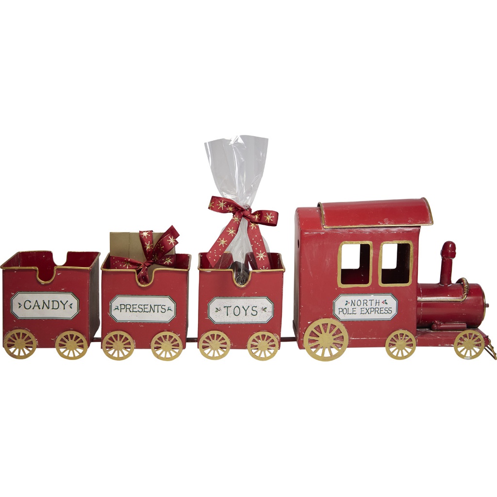 MY CHRISTMAS VILLAGE metallic train decoration 