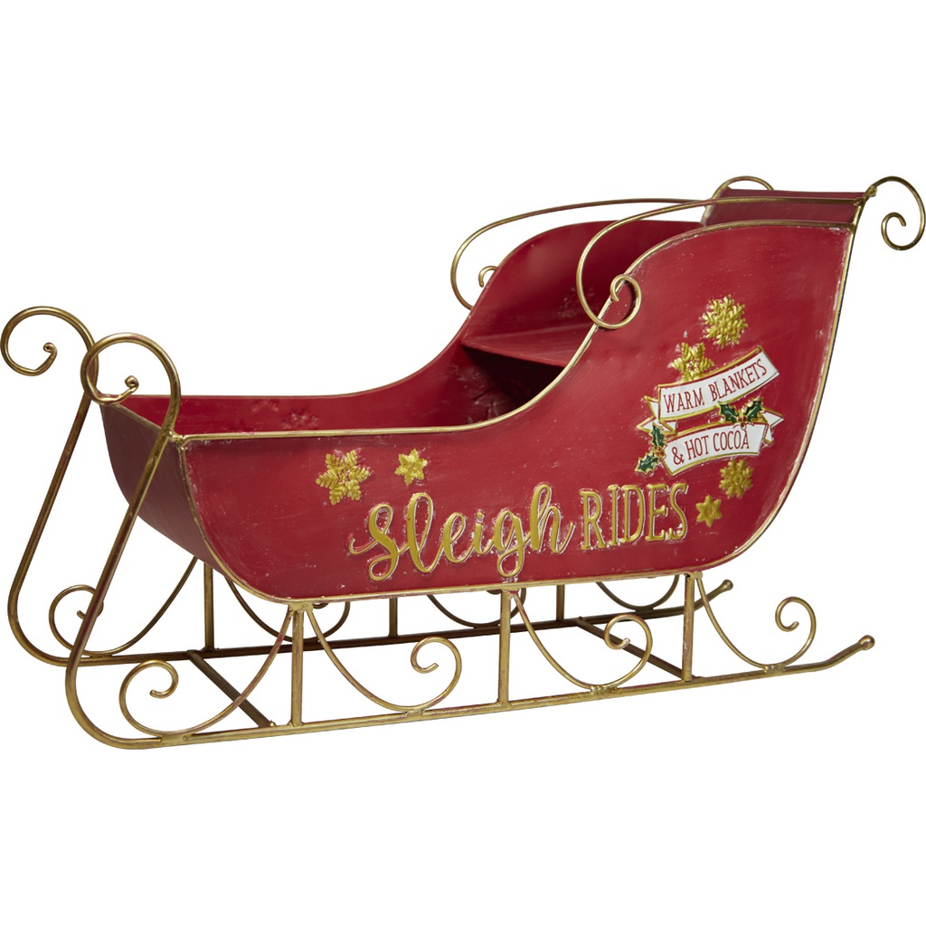 FEERIE DE NOEL metallic Santa sleigh