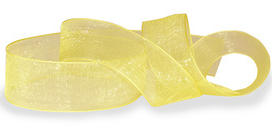 ORGANZA 25mm jaune 10 -RBN48882510