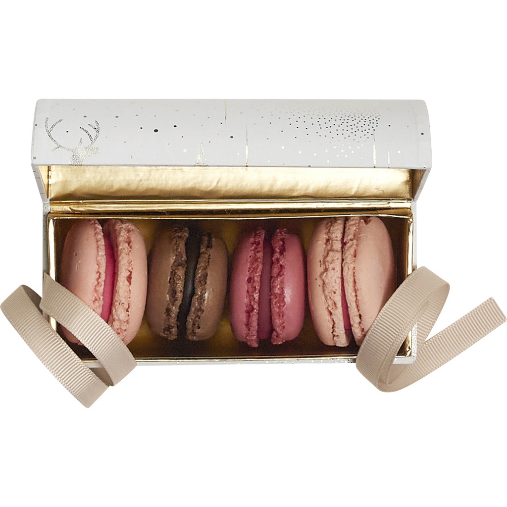SCENES DE NEIGE round macaron box 4pcs