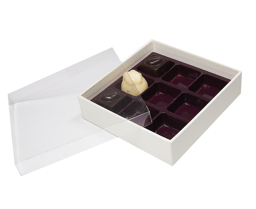 Ivory transparent 9 chocolates