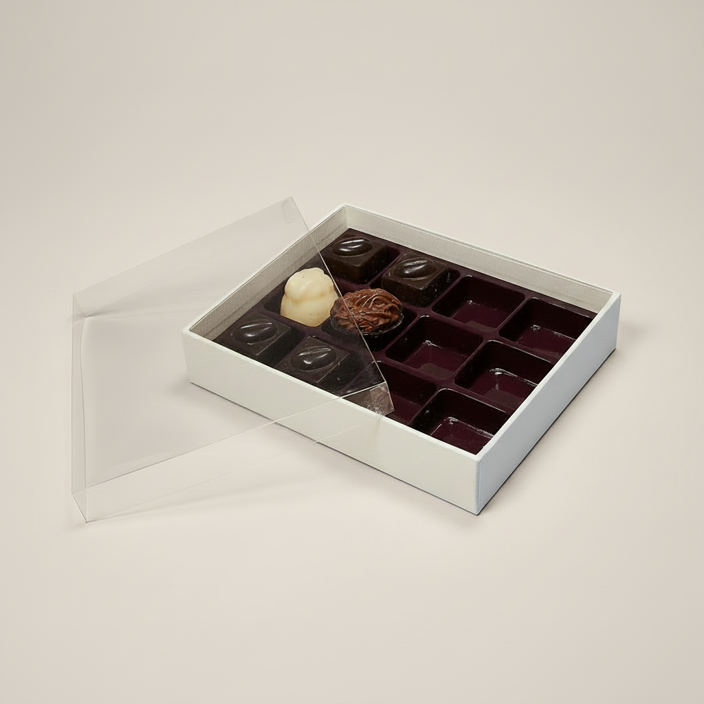 Ivory transparent 12 chocolates
