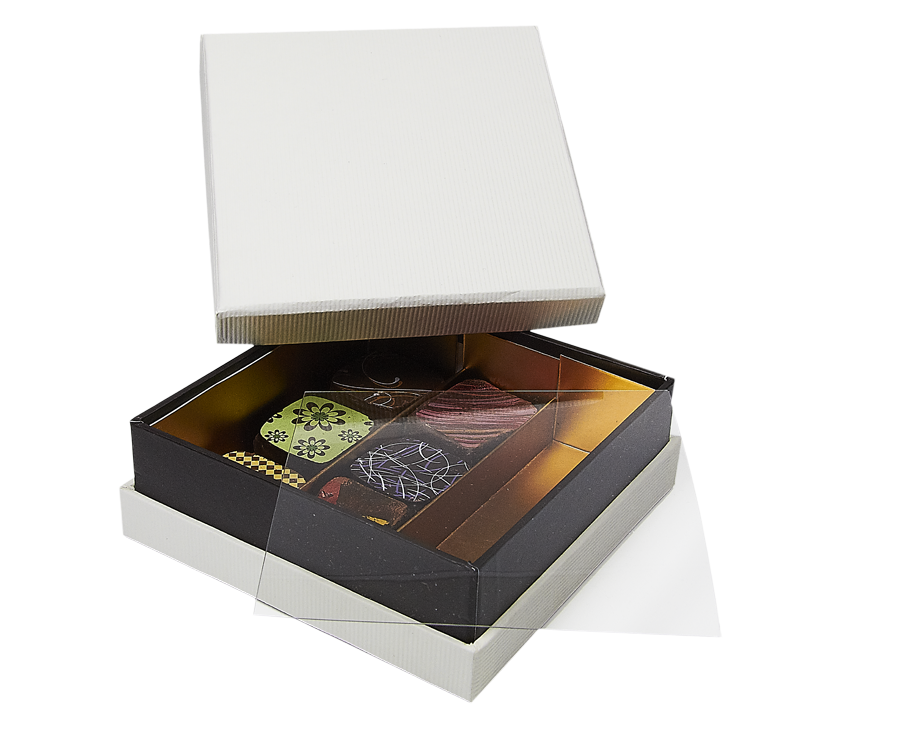 Ivory coffret à gorge carré 9 chocolats