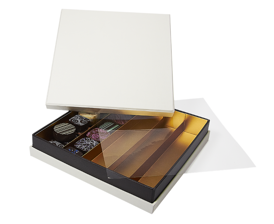 Ivory neck square box 25 chocolates