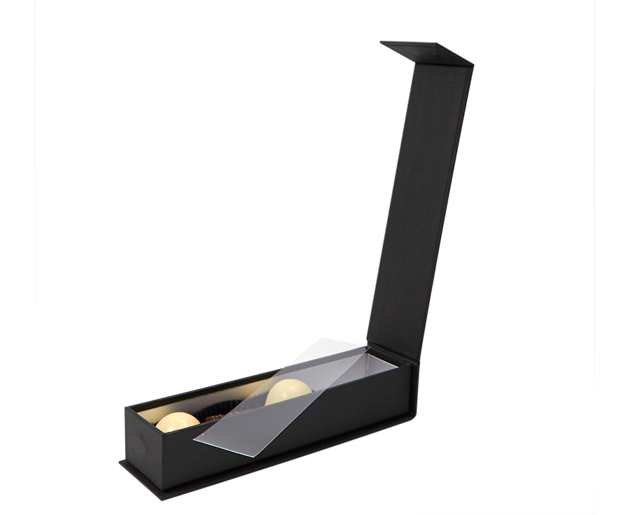 Black is black magnetic closure reglet box 5 chocolates