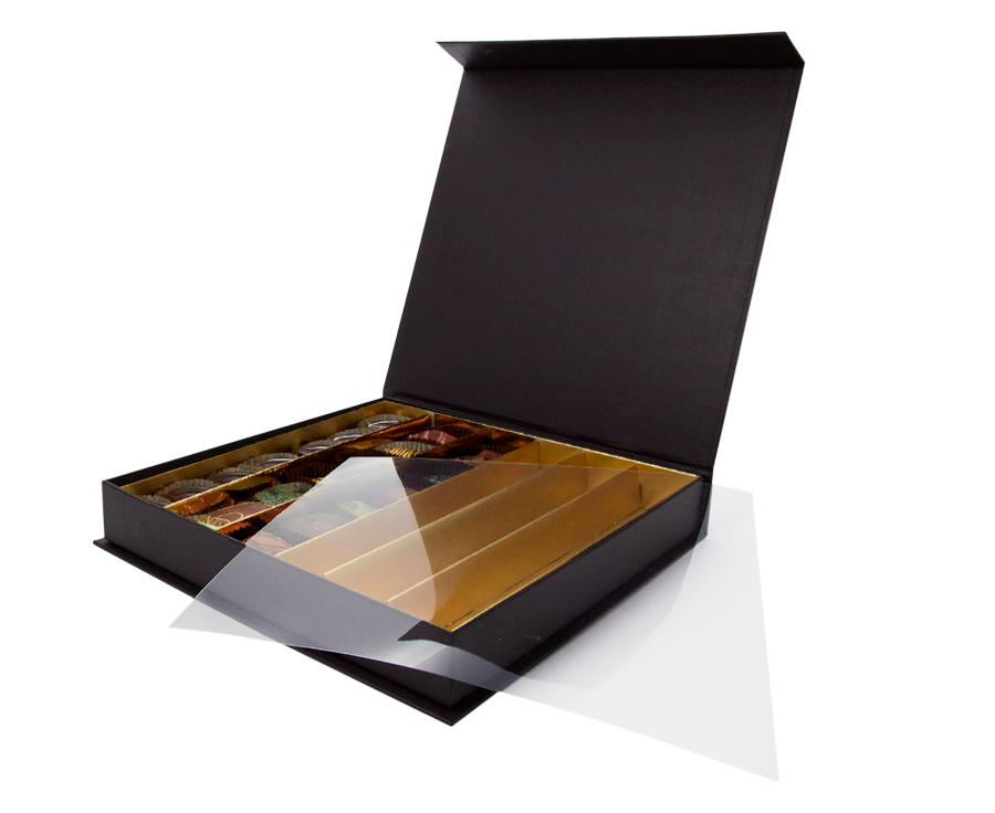 Chocolate coffret à fermeture aimantée carré 36 chocolats