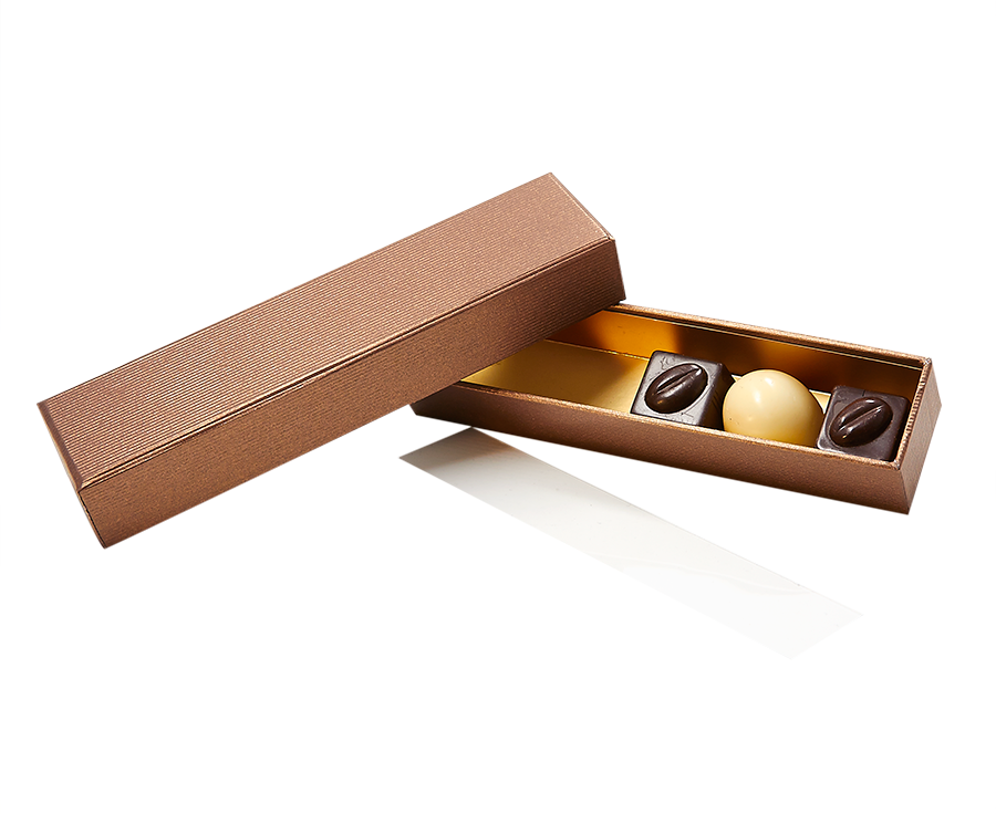 Terra coffret couvercle & base réglette 5 chocolats