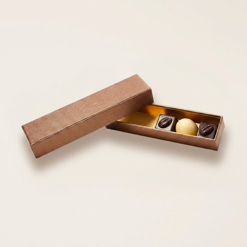 Terra coperchio & base scatola reglet 5 cioccolato