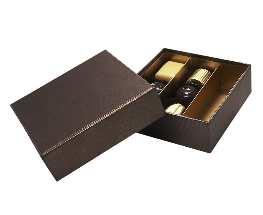 Terra Deckel & Boden quadratische Box 9 Schokolade