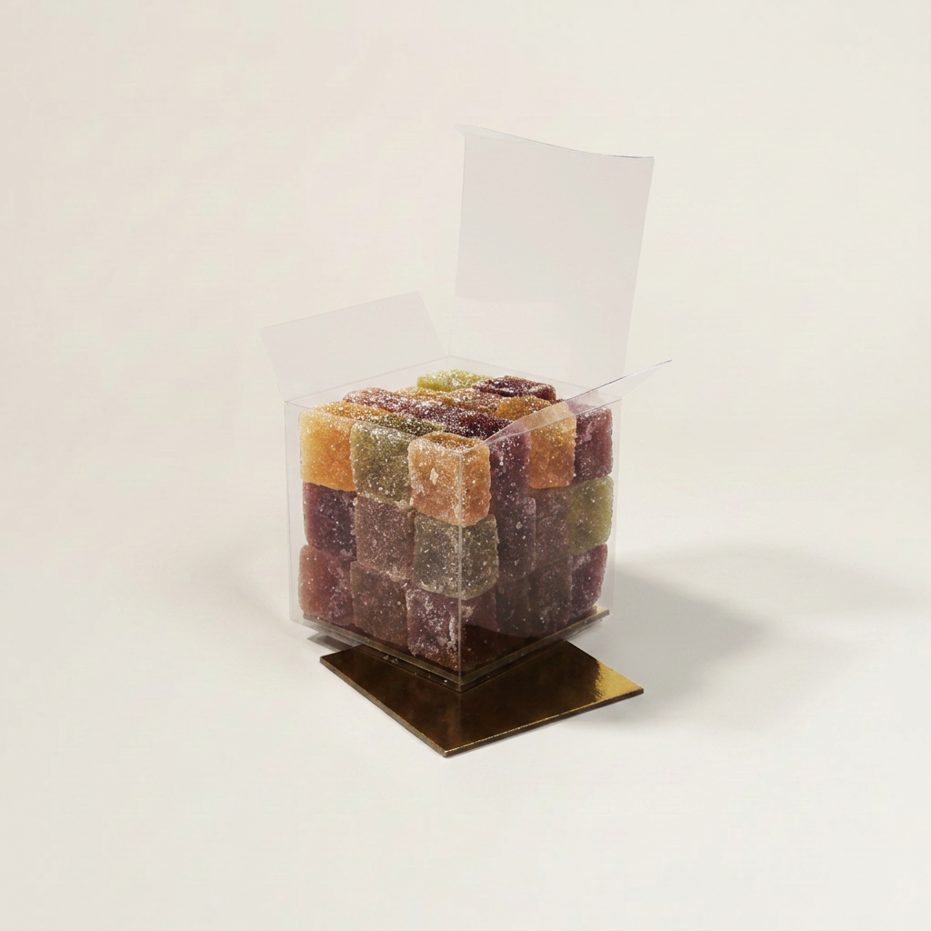 Transparent cube pliable