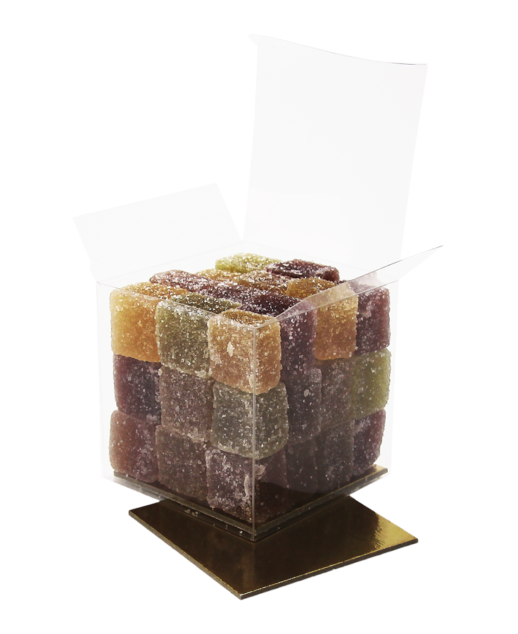 Transparent cube pliable