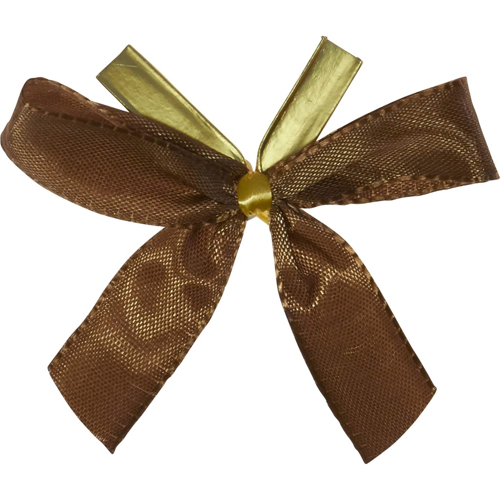 CLIP bow brown 79