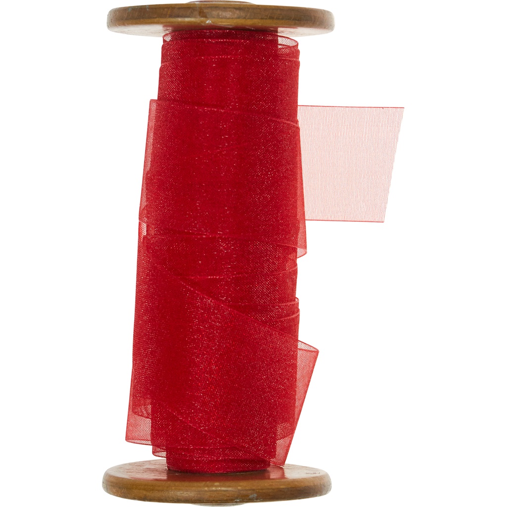 ORGANZA 25mm rosso 20