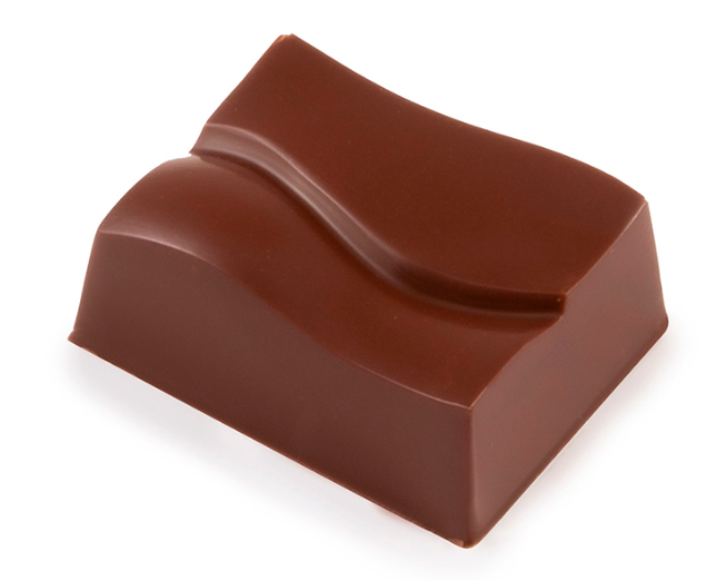 MOULD for pralines - rectangular with hollow wave