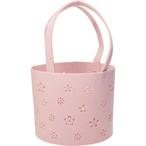 [7504*58*02*62] Bright blooms felt basket purple