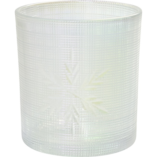 [7504*67*01*00] MANTEAU BLANC Snowflakes candlehoder small