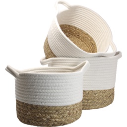 [7504*69*01*71] TRAVEL MEMORIES Woven Baskets set of 3