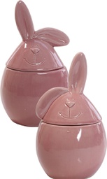 [7504*70*26*21] BLOOMY RABBIT ceramic rabbit box set of 2