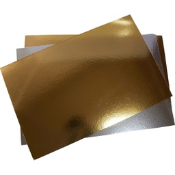[3435*04*75*05] FOGLIO DI CARTONE oro/argento foglio
