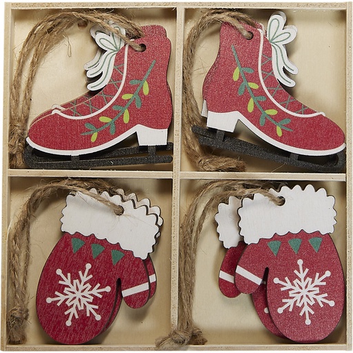 [4504*44*10*20] ESPRIT DE NOEL gloves roller skates hangers set of 2