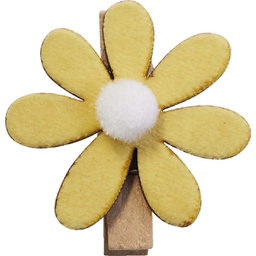 [4504*45*32*10] LOOPING flower clips yellow