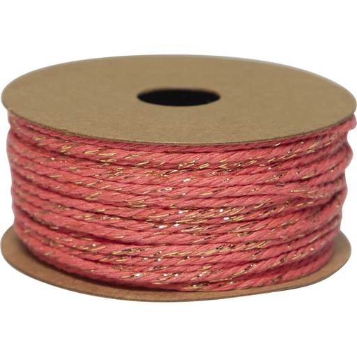 [SC*2583*4192*28***] CORDE en coton corail