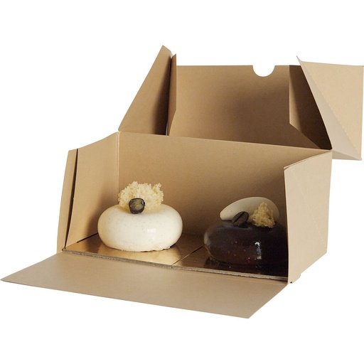 [3678*07*18*78] PATISSERIEDOOS kraft - rechthoekig