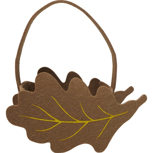 [7504*75*09*71] DUSKY BERRY leaf felt basket