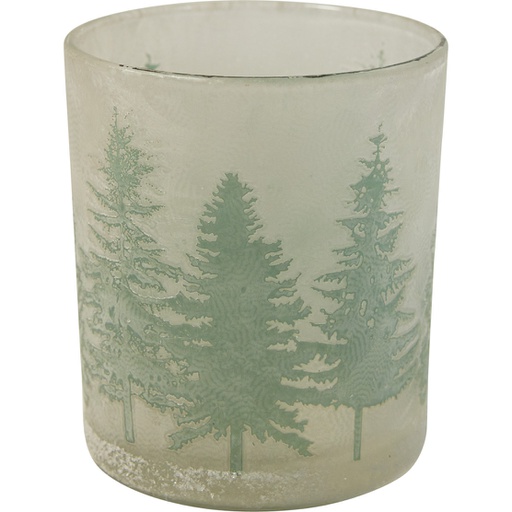 [7604*60*09*51] MY CHRISTMAS VILLAGE big glass candle holder