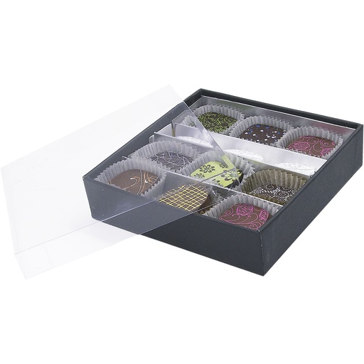 [BXT151690] Black is black transparent 16 chocolates